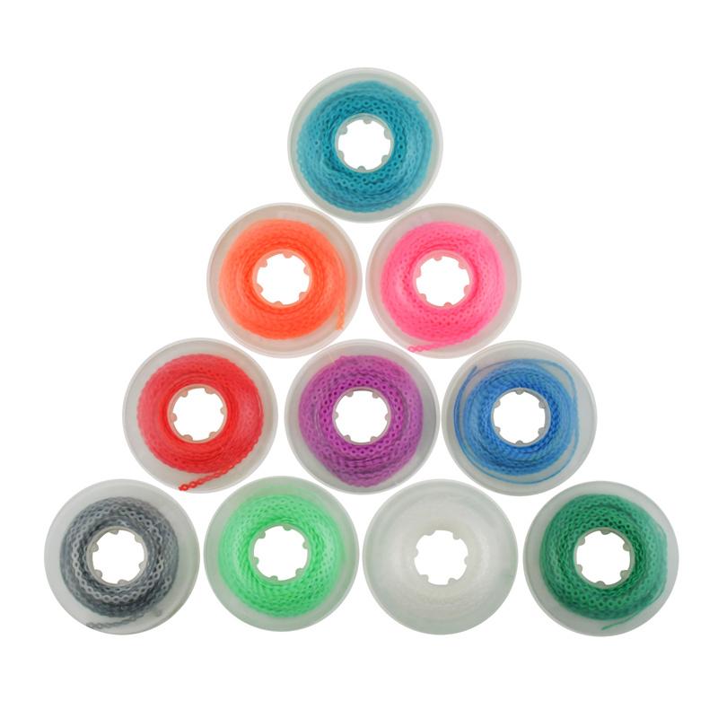 10 шт./лот, стоматологическая эластичная сверхмощная цепочка, красочная резиновая катушка, непрерывная, высокопрочная, 4,75 м, длинная/короткая/закрытая