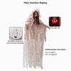 Hanging Bride Figure for Halloween with Motion Activated Eye Light, Long Hair and Flowing White Dress for Entryway Display and Party Entry Styling