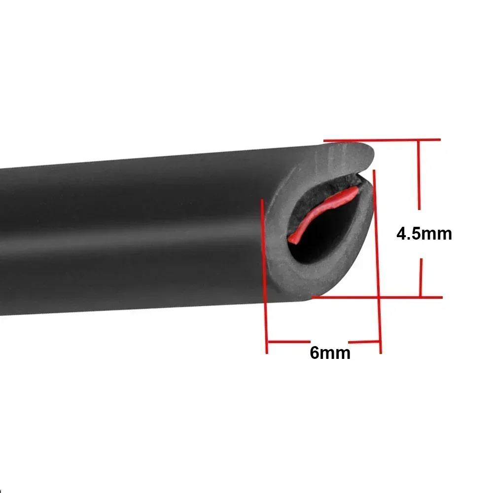 Rubber Anti Collision Strip Car Door Invisible Anti-collision Anti-scratch Strip Sealing Guard Styling Protector Decor Interior Mirrors 6