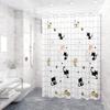 Thickened Partition For Bathroom Waterproof Shower Curtain No Need To Drill Holes