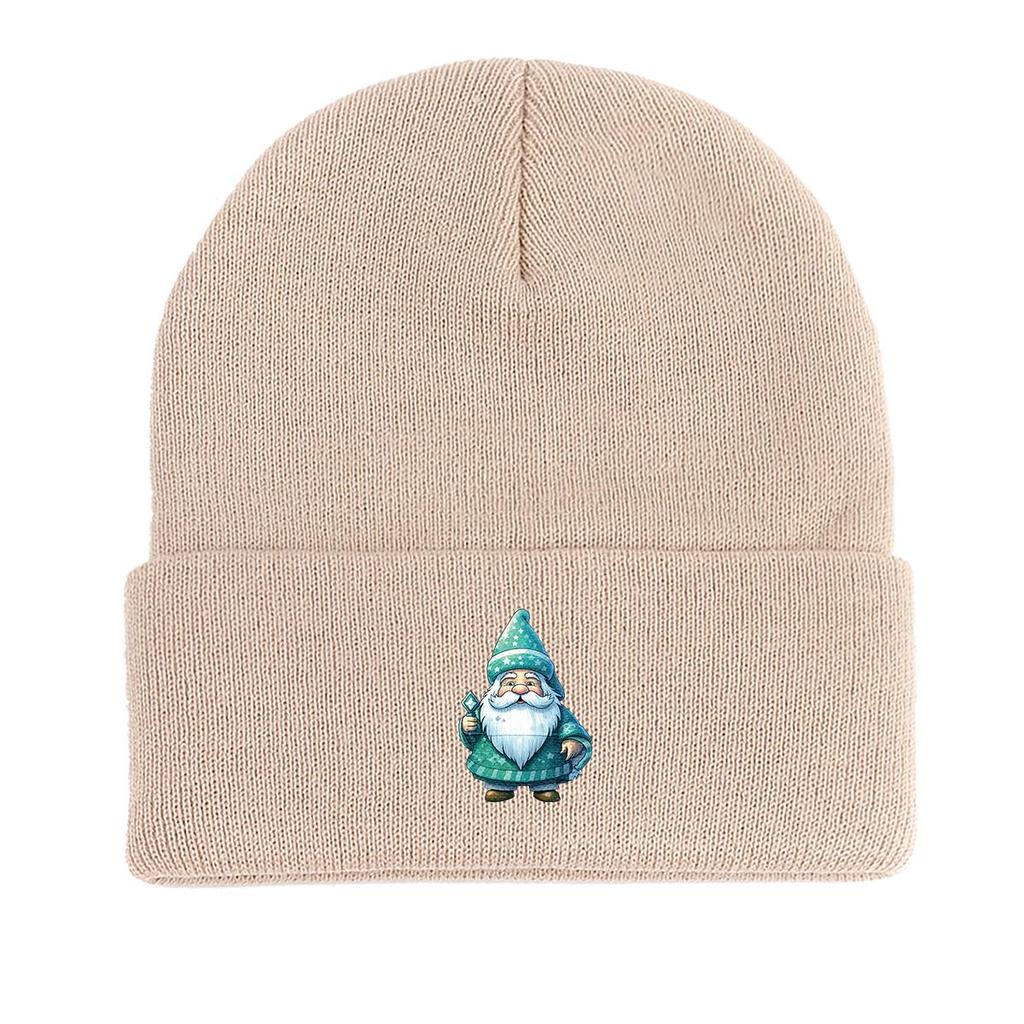 Green Dwarf Print Knit Cap Beanie, Skullies Beanies Cuff Winter Leisure Gorro Knitted Cap Beanie