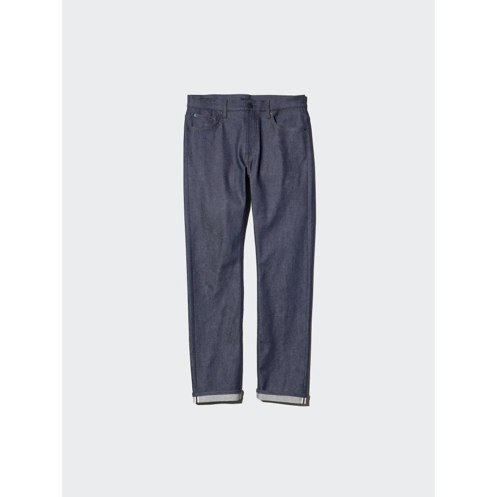 Uniqlo Японские узкие прямые джинсы Селвидж Джинсы Длинная длина