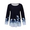 Women's Casual Fashion Loose Round Neck Floral Print Long Sleeve Top
