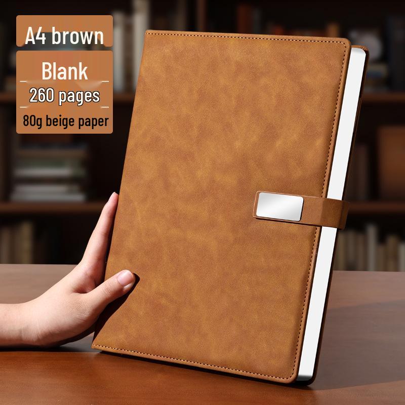A4 Premium Leather Notebook for Business, Office, or Study - Customizable with Logo