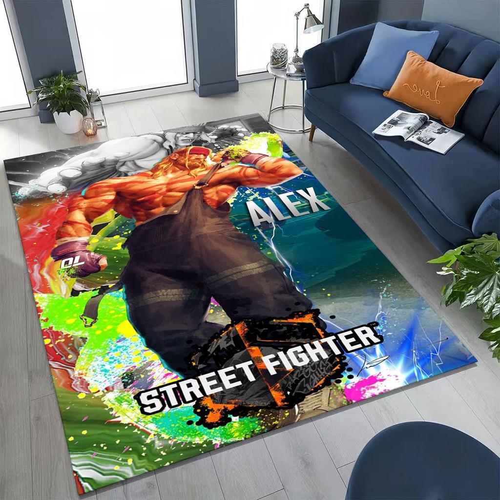 Ретро Коврик с персонажами игры Street Fighter 6, мультяшный коврик с Чун-Ли для спальни, гостиной, дивана, домашний коврик для входной двери, декор, нескользящий коврик для пола