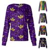 Women's Casual Long-sleeved Single-breasted Printed Protective Clothing Cardigan Top