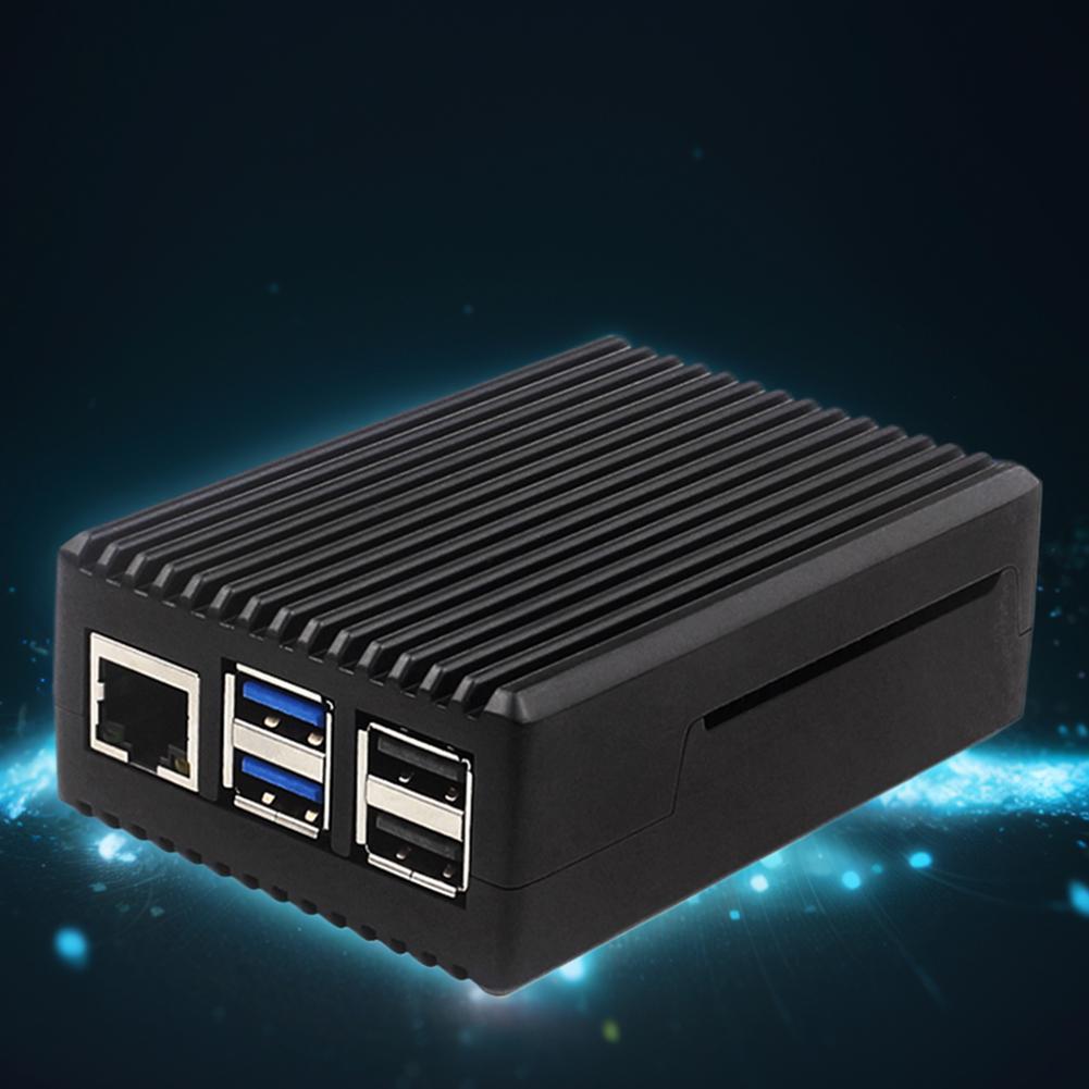 Металлический корпус с активным охлаждением для Pi 5 Корпус из алюминиевого сплава Корпус-радиатор Корпус-охладитель с вентилятором и радиатором для Raspbery Pi 5