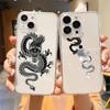 Dragon Fashion Clear Phone Case For iPhone 14 13 11 12 Pro Max X XR XS 7 8 Plus SE Soft Silicone Cover Luxury Coque Funda Capa