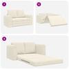 Cream Sleeper Sofa 148 x 71 x 83 cm Velvet