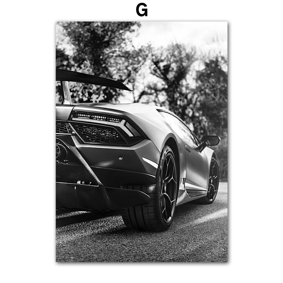 Настенная картина на холсте, черный, белый цвет, Париж, город, гоночный автомобиль, винтажный автомобиль, декор для гостиной, постеры и принты, настенная картина