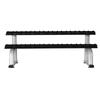 JUNXIA Professional Dual-Tier Dumbbell Rack with Weight Set
