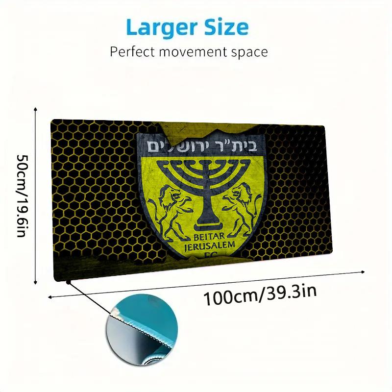 Beitar Jerusalem Football Club2 Print  Cushion Non-slip Laptop Tablet Big Mousepad XXL Mat Mini PC Playmat With Lock edge