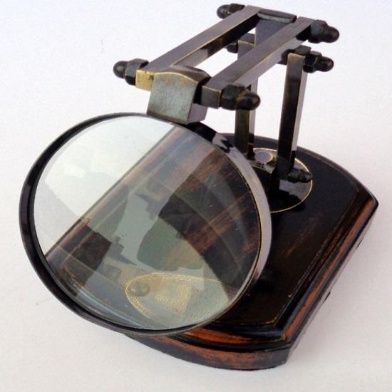 Увеличительное стекло из латуни Морской декор стола Лупа Офисный декор