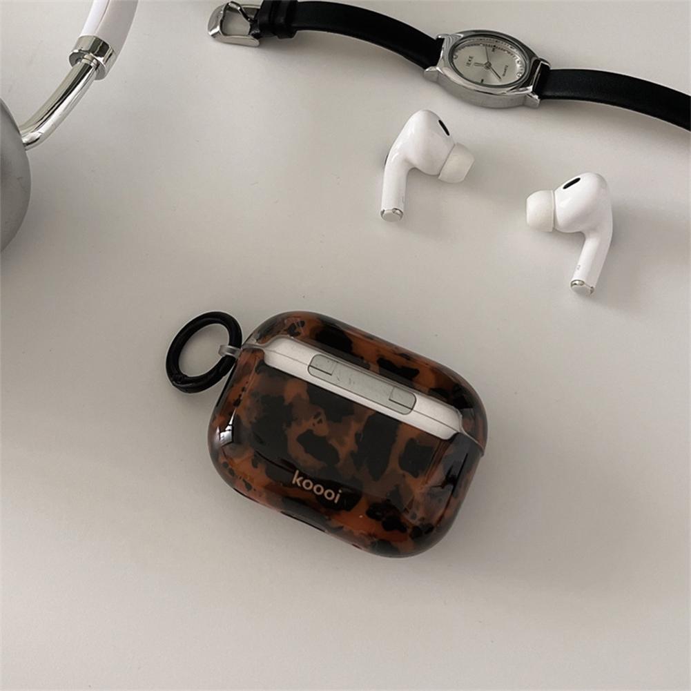 Стильный темный черепаховый янтарный глянцевый чехол для AirPods 1 2 3 4 Pro AirPods Pro 2 противоударный защитный чехол