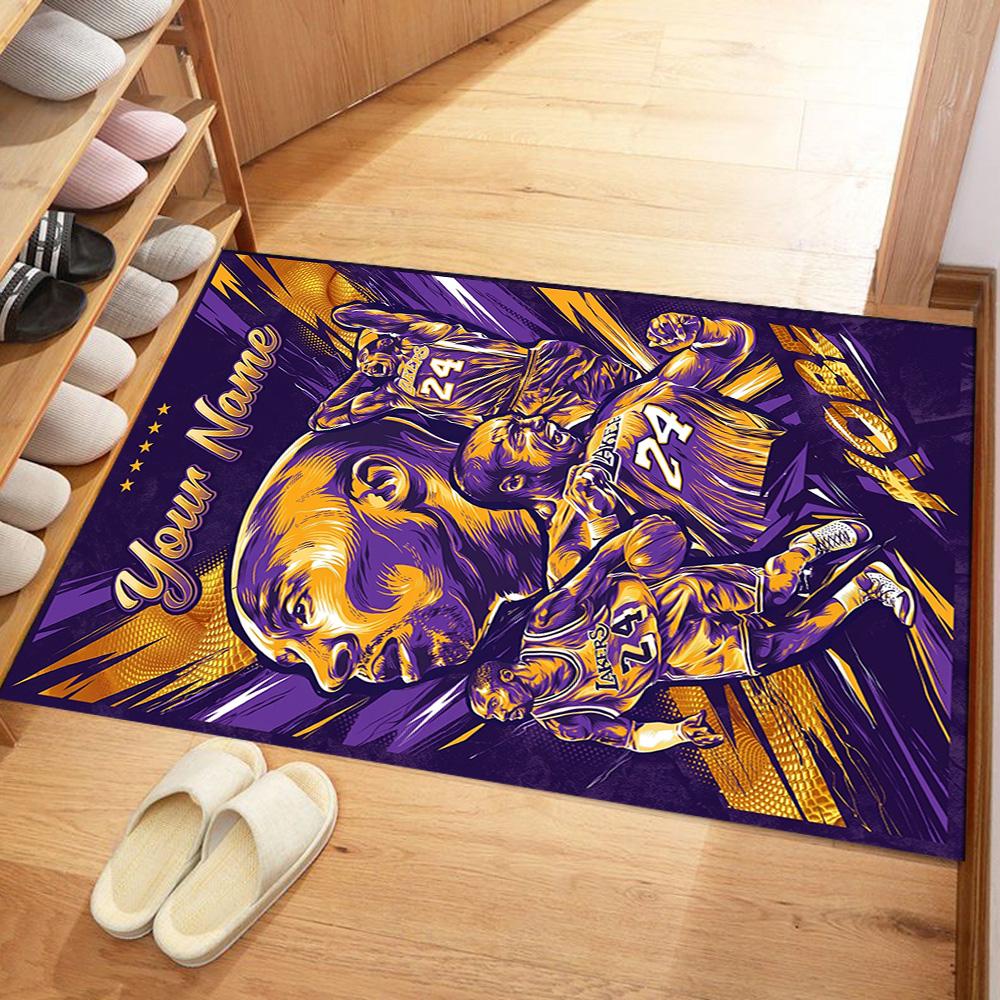 Kobe Customized Name Floor Mat Design For Hallway Balcony Playrooms Living Rooms Antislip Carpet Decorate Offices Birthdaychristmas Gift