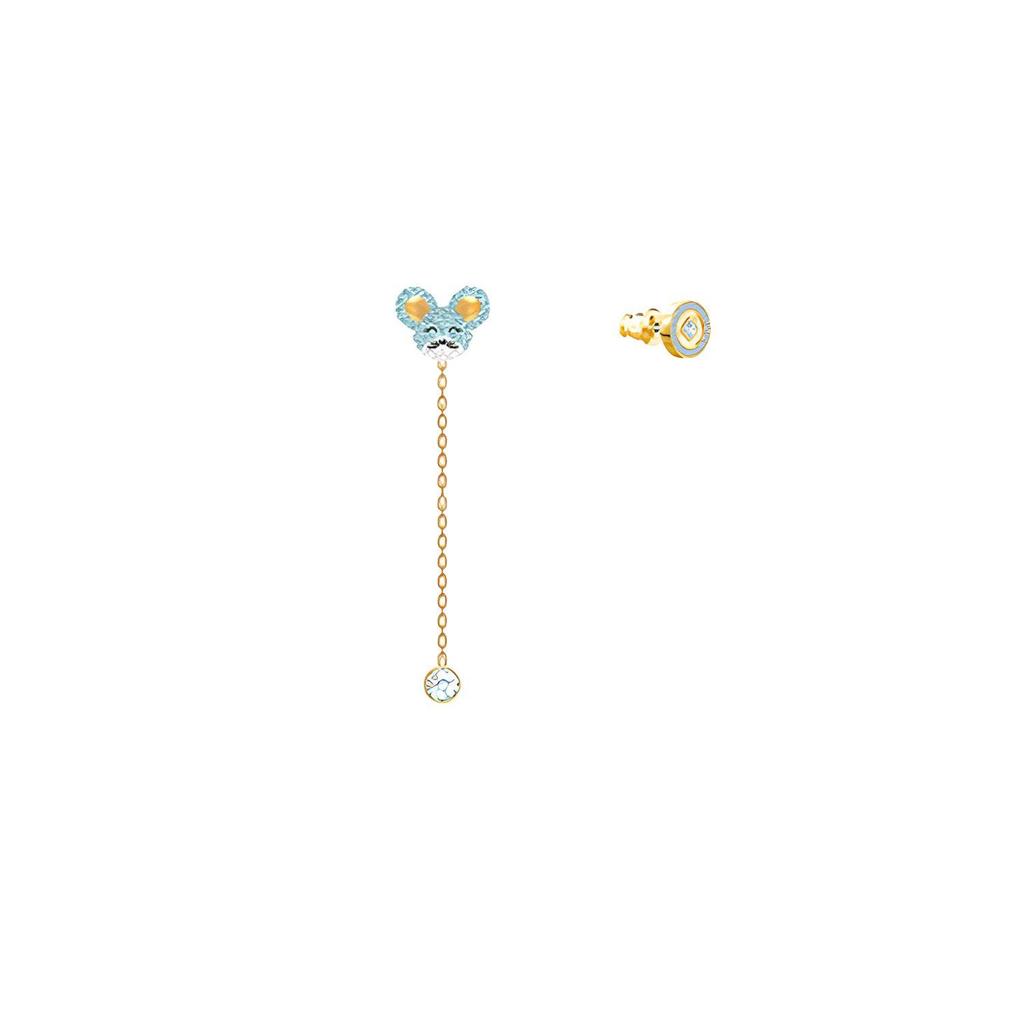 Swarovski Little Cute Mouse Asymmetrical Design Imitation Crystal Earrings Women earrings Gold 5511161