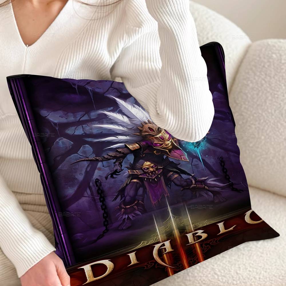 RPG Игра D-Diablo 4 Персонализированные изображение текст домашние декоративные подушки Бытовые подарки 45x45см