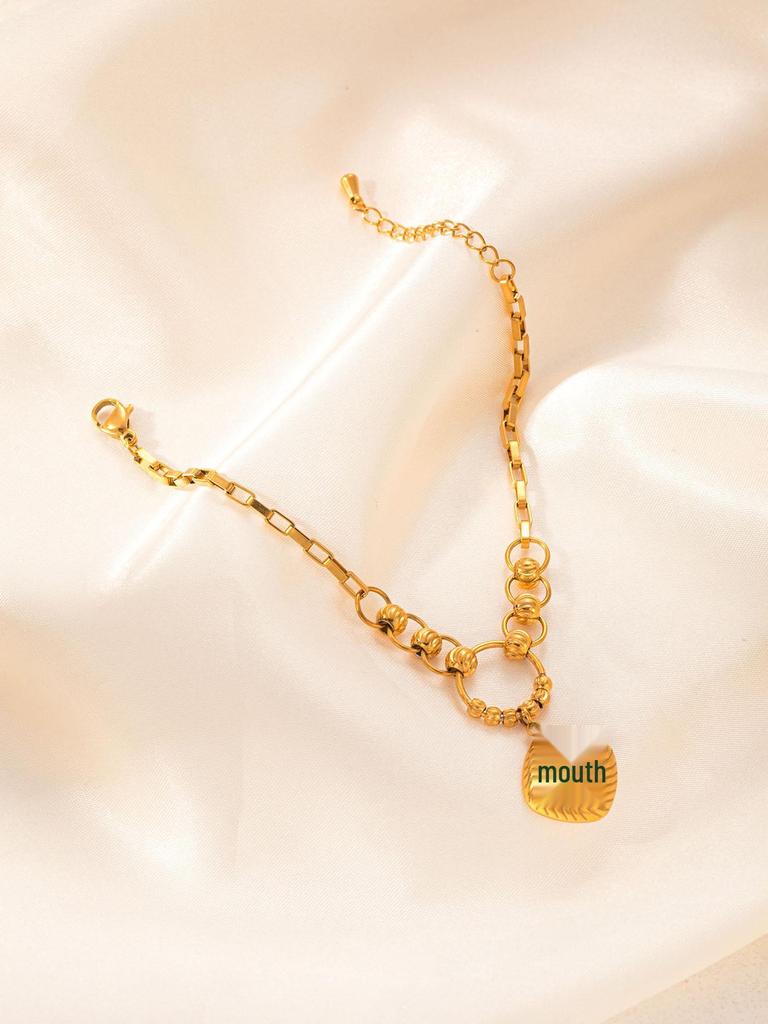 Комплект женских украшений из нержавеющей стали: Не тускнеющее ожерелье, серьги и кольцо - Модные аксессуары