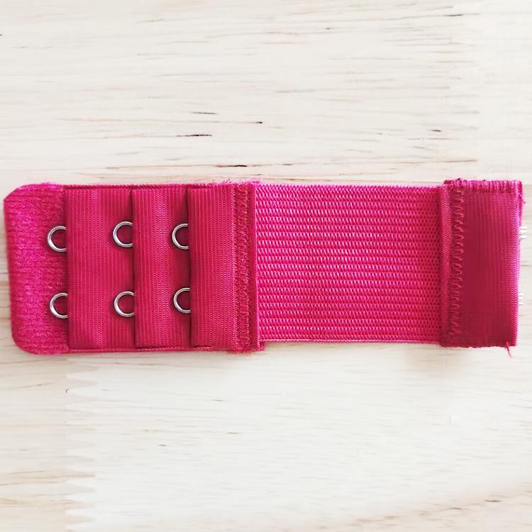 Удлинитель бюстгальтера с двумя крючками из нержавеющей стали, три ряда эластичной резинки.