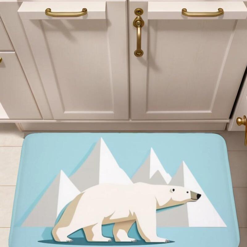 1 шт. Коврик для кухни с сафари-алфавитом, Нескользящий коврик для двери, Поп-дизайн, Коврик для ванной, Коврик для ванной, Ковер для дома, Раковина, Прачечная, Декорери