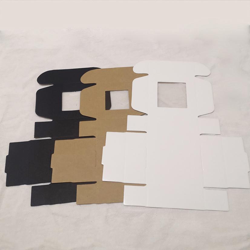 10 шт. Подарочная упаковка Коробка с прозрачным окном Картон Крафт-бумага Конфеты и сладости Декоративная упаковка Свадебные сувениры Органайзер