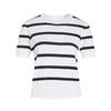 Women's Contrasting Striped Knit Sweater - Summer Style