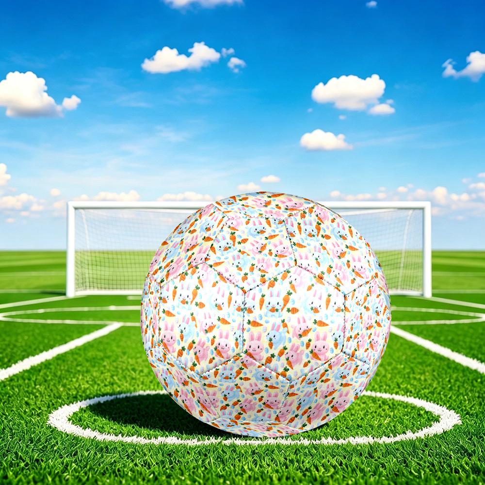 1pc Easter Bunny Carrots Size 5 Soccer Ball Professional Match Training Football Indoor &Outdoor Sports Ball Lightweight Durable m6537