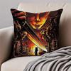 Dark style artistic illustration HHalloween Cushion Cover Pillowcase Antidustmite Invisible Zipper Short Plush Sofa Cushion