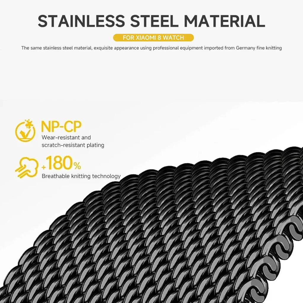 Milanese Loop Band For Redmi watch 5 4 Bracelet For Xiaomi Mi band 9pro/8pro Wristband Replacement Metal Strap Accessories