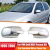 Для VW Golf 4 MK4 1998-2002 Passat B5 Jetta Автомобильное Зеркало Заднего Вида Боковое Зеркало Крышка Наклейка на Автомобиль Колпачок Крыла Внешний Корпус Дверной Отделка Серебристый