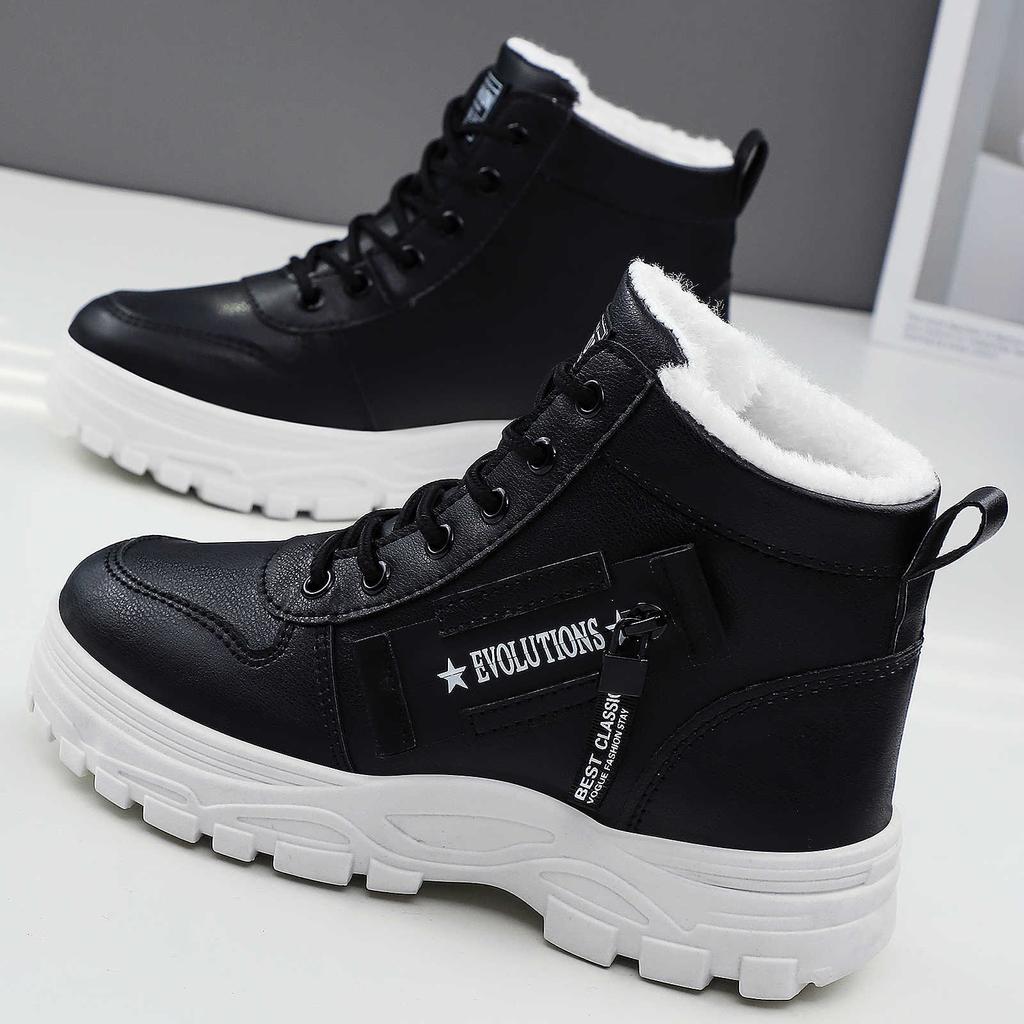 Хлопковая обувь женские ботинки на платформе женские большого размера модные хлопковые ботинки на толстой подошве ботинки на платформе холодостойкие и теплые ботинки