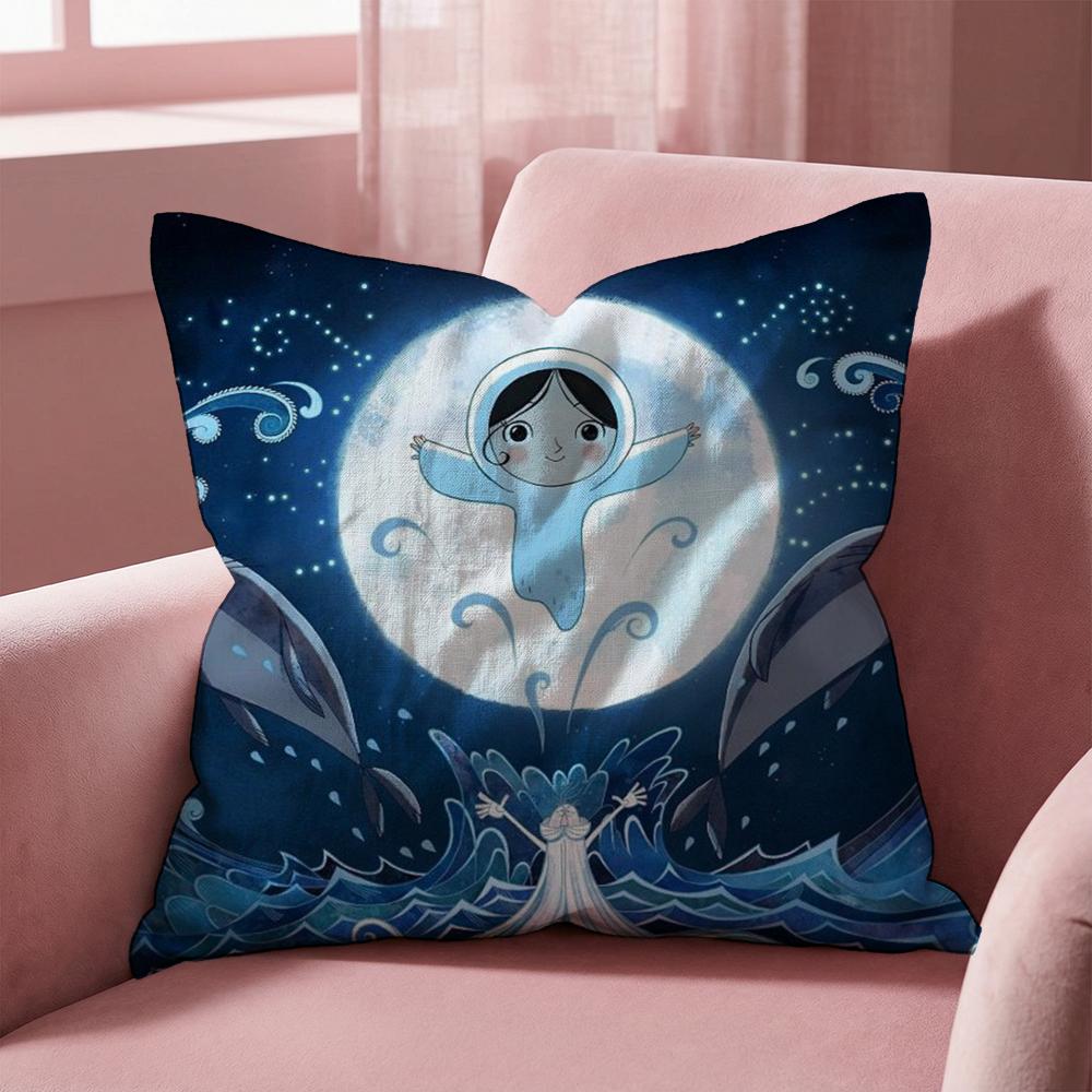 Ireland S-Song of the Sea Cushion Cover Multi-Scene Pillow Cover for Home & Car - Reversible, Soft & Durable for Daily Use