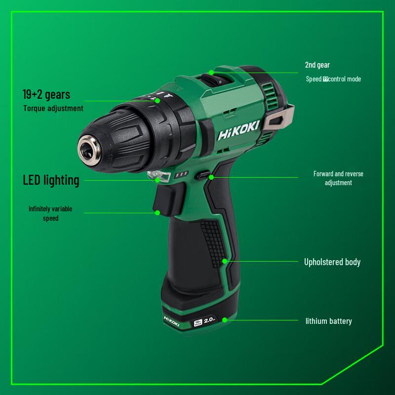 HiKOKI 12V Cordless Lithium-Ion Drill/Driver Series CN plug (adapter included)