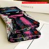 2DFlat Graffiti Cat with Blue Hat and Pink Scarf All inclusive film hard phone case, compatible with iPhone 18 Pro Max 17 16 15 14 13 12 11
