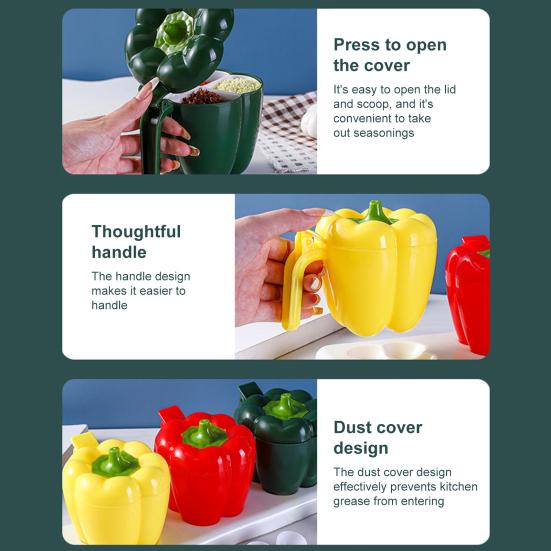 Креативная банка для специй Органайзер для специй Разделенная коробка для специй Соль Перец Чили Соус Сахар Кухонный гаджет для дома Ресторана