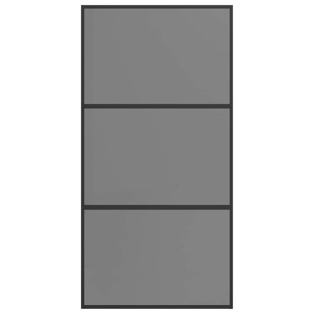 Sliding Door 102 x 205 cm Tempered Glass and Aluminum