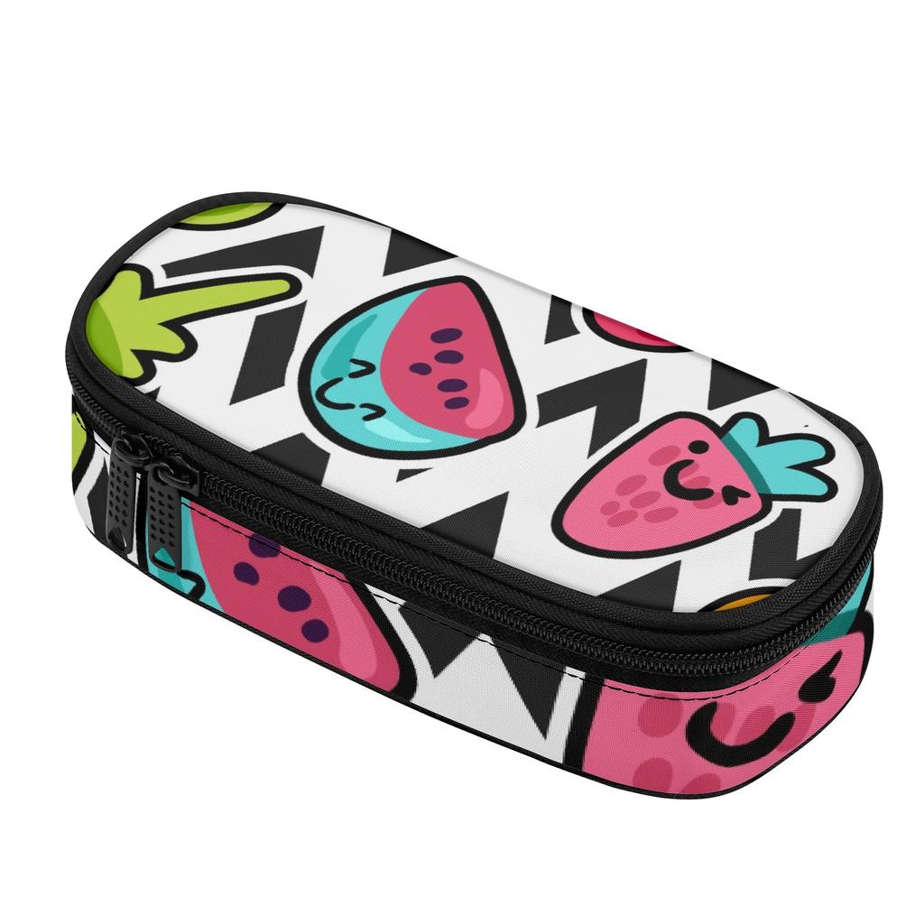 Pencil Case Zip Around Closure Spacious Storage 300D Polyester with Mesh Pocket Removable Divider and Pen Slots for Boys Girls