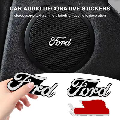 3D Наклейка для стайлинга автомобиля Алюминиевая эмблема интерьер Динамик аудио Значок Для Focus Mondeo Kuga Fiesta MK7 Escort Explorer Edge 2 4 MK2 MK4