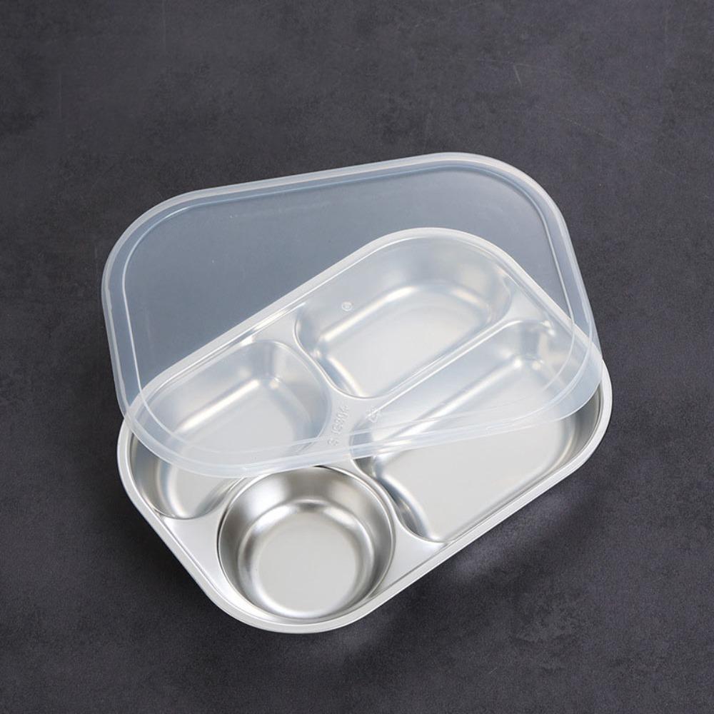 Поднос для школьной еды с 4/5 отделениями, нержавеющая сталь 304, тарелка для школьной столовой