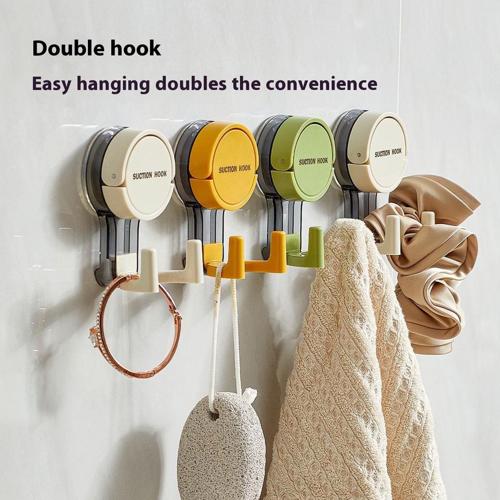 Крючок на присоске Сильный вакуум Без сверления Самоклеящийся крючок Вешалка для полотенец Кухня Ванная туалетная комната Стена Без следов Съемный