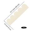 Unfinished Wave Fan-Shaped Wood Molding for DIY Wall, Cabinet, Shelf, and Door Decoration