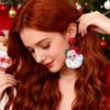 Санта Висячие Серьги Смешные Рождественские Серьги Блестящие Серьги-Подвески Санта Клаус Праздничный Подарок для Дам Девушек Аксессуары для Рождественской Вечеринки
