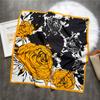 Rose Silk Scarves Female Twill Silk Bandana Garnish Shawl Autumn and Winter Scarf Color Matching Fashion Scarves Sunscreen