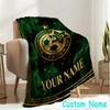Custom Name Maccabi Football Crest Throw Blanket - Perfect for Couch, Bed, Office, and outdoor Travel - Ideal Gift for Christmas & Holidays