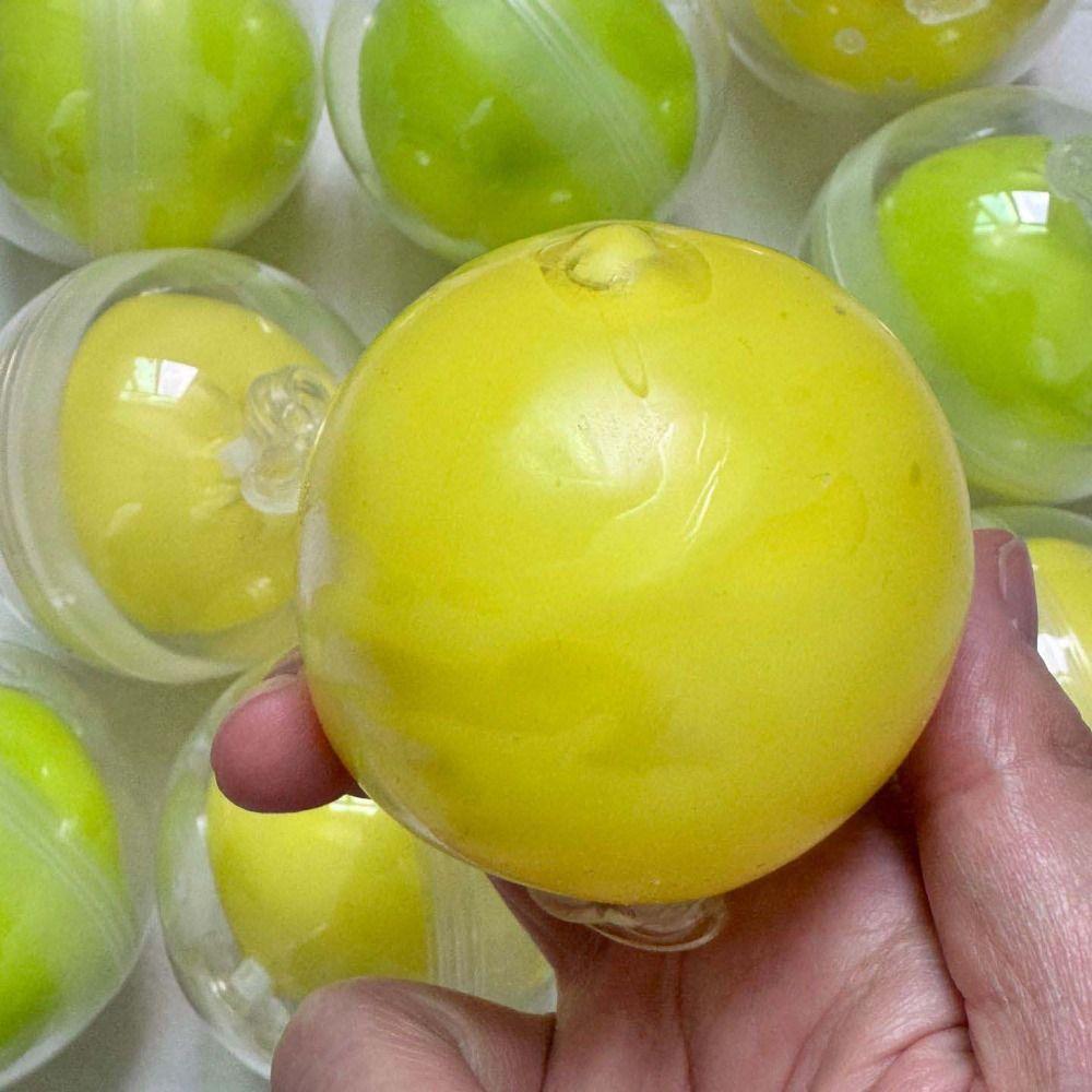 Sensory Fidget Wax Coating Squishy Round Crispy Squeeze Toy Boys Girls Crunch Squishy Desktop Gift