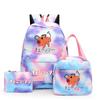 3Pcs/Set Chainsaw Man Kawaii Casual School Bag Colorful Backpack Set Girl with Lunch Bag for Women Student Teenager Rucksack Pencil Case