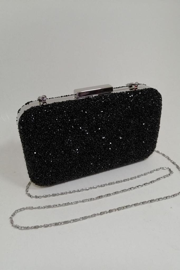 Women's Stylish and Useful Evening Dress Bag Yakamoz Women's Silver Stone Evening Dress Clutch Portfolio Bag