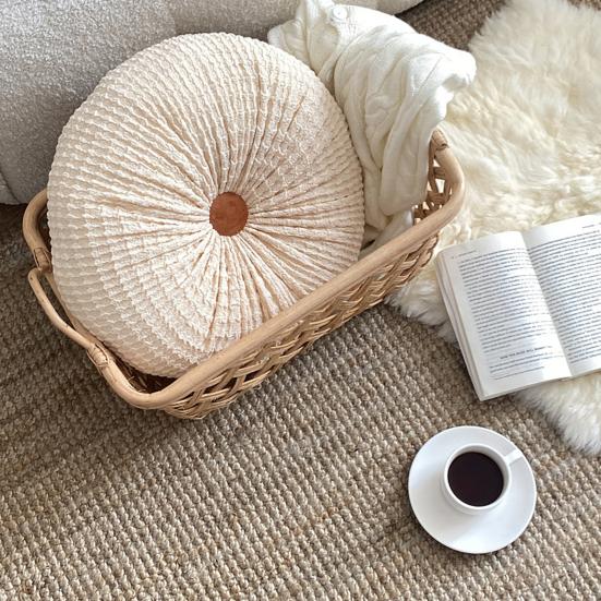 Декоративные подушки в европейском стиле, легкие, роскошные, однотонные, в форме колеса, круглый стул ручной работы, офисные подушки, диванная подушка, футон