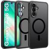 Case for Samsung Galaxy A26 5G, for MagSafe, ERBORD Matt Case, black + Screen Protector