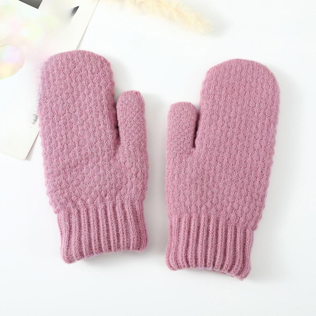 Новые зимние варежки с бархатом и уплотнением для велоспорта, чтобы согреться и защититься от холода, вязаные шерстяные накладки на руки